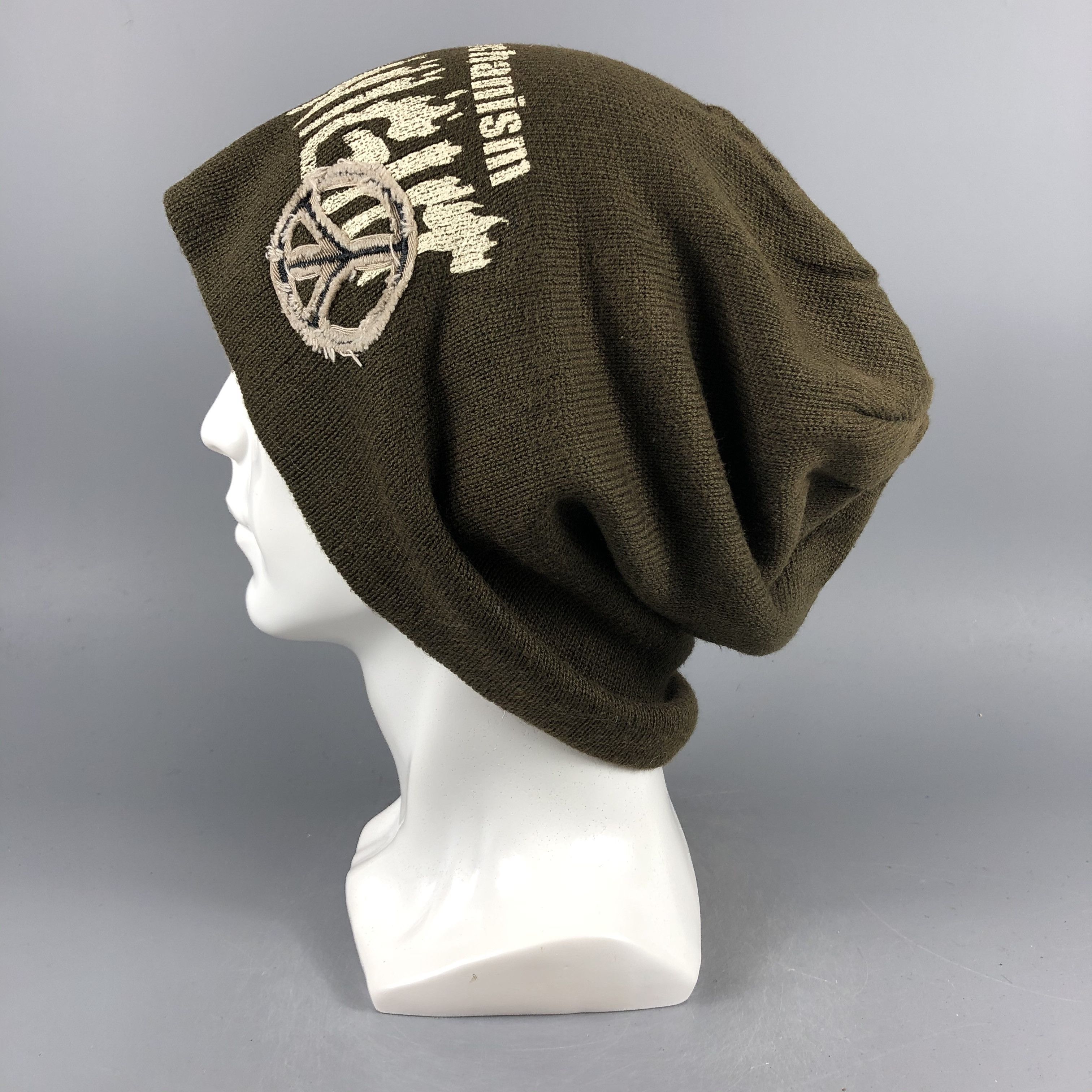 Vintage Living Mechanism Brown Beanie Snow Hat Snow Cap -D1271 Size ONE SIZE - 1 Thumbnail