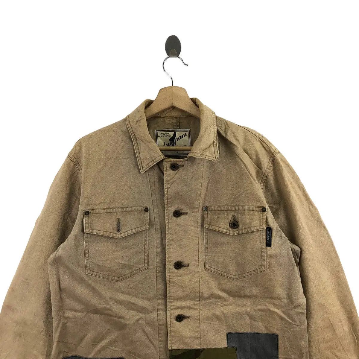 Japanese Brand Vintage ANAGRAM JAPAN Patchwork Chore Jacket Denim Jeans Size US L / EU 52-54 / 3 - 2 Thumbnail