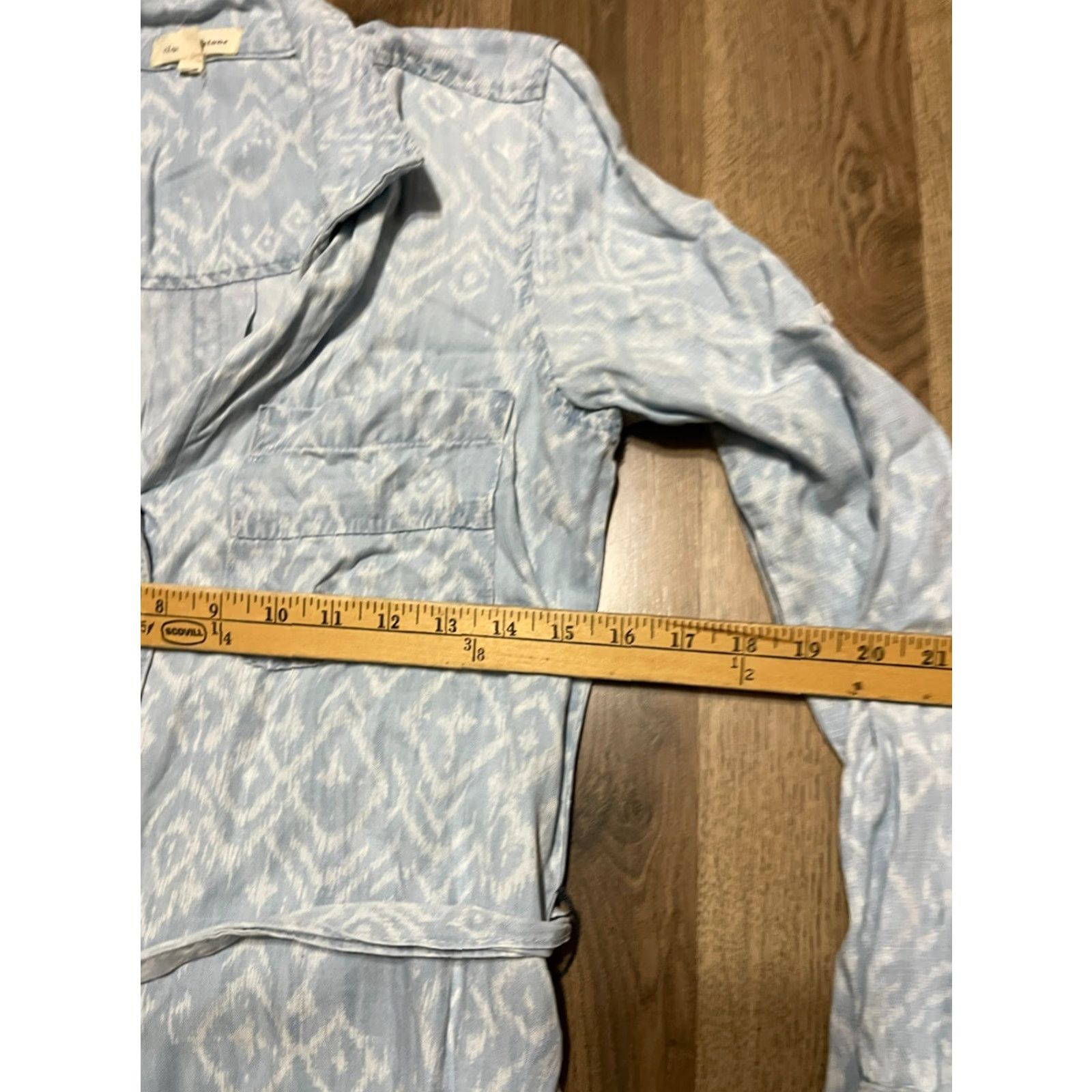 CLOT Cloth & Stone Dress Womens Small Blue White Button Up Long Sleeve Tie Waist Shirt Dress Women Small Casual 90s? Size S / US 4 / IT 40 - 5 Thumbnail