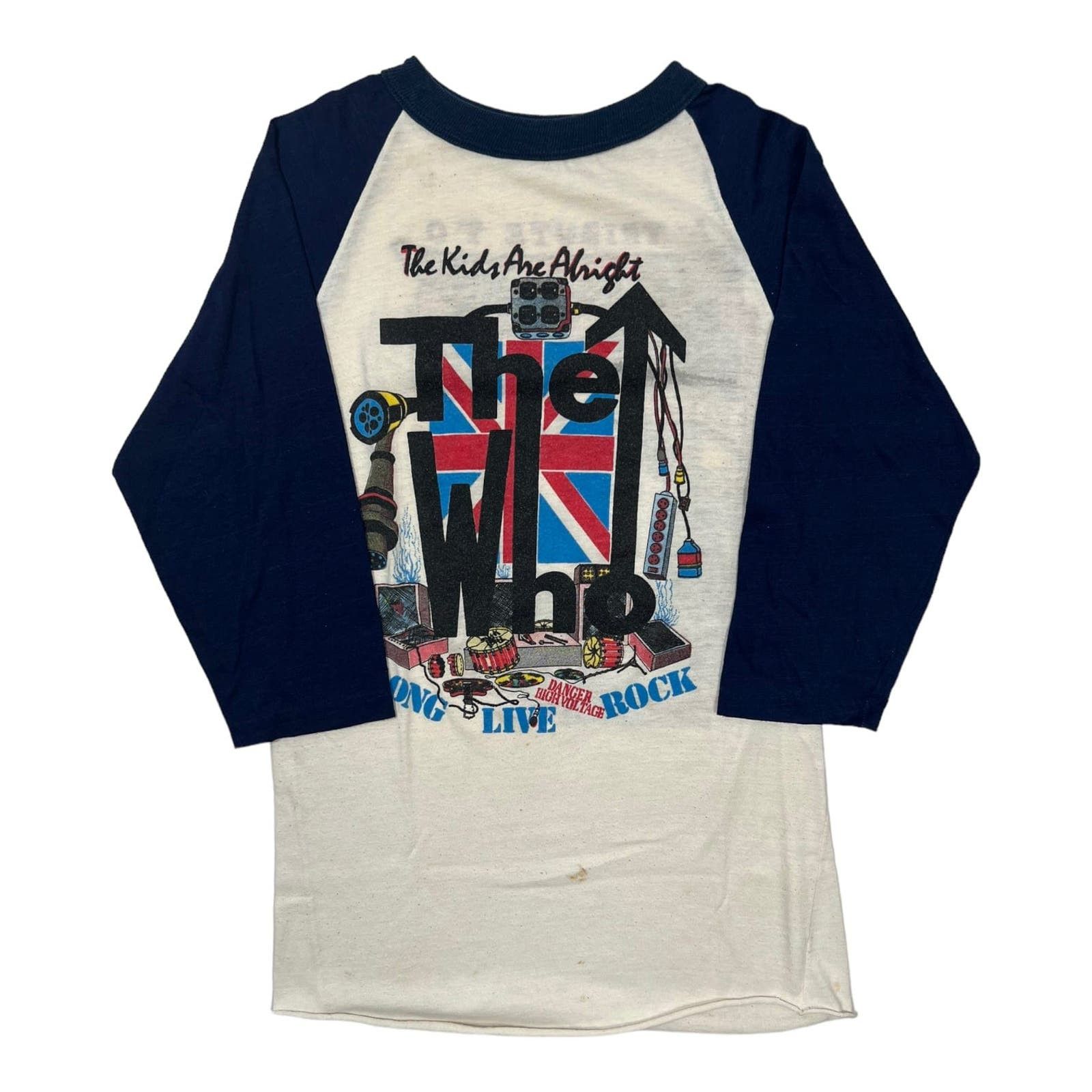 image of Vintage The Who '79 Tour Long Sleeve Tee Shirt Blue White Pre-Owned, Men's (Size XS)