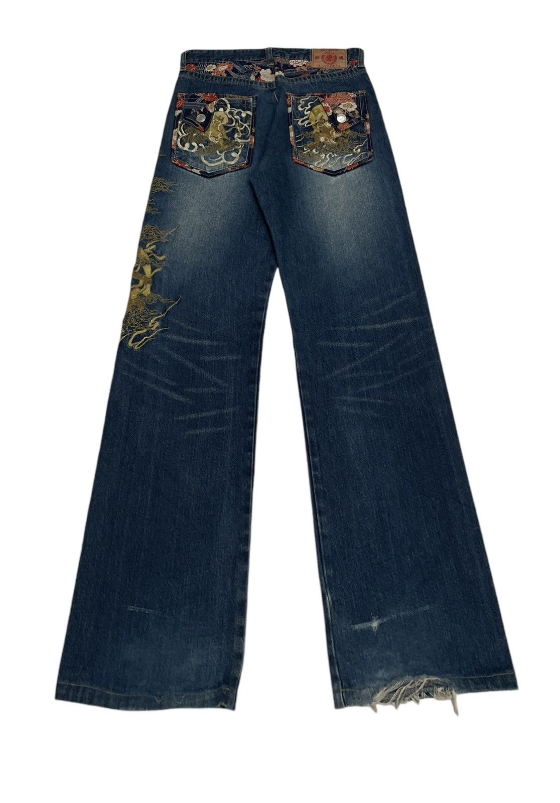 Other Rare Design Vintage Japanese Brand Sukajan Jeans 1990s Size US 31 - 2 Thumbnail
