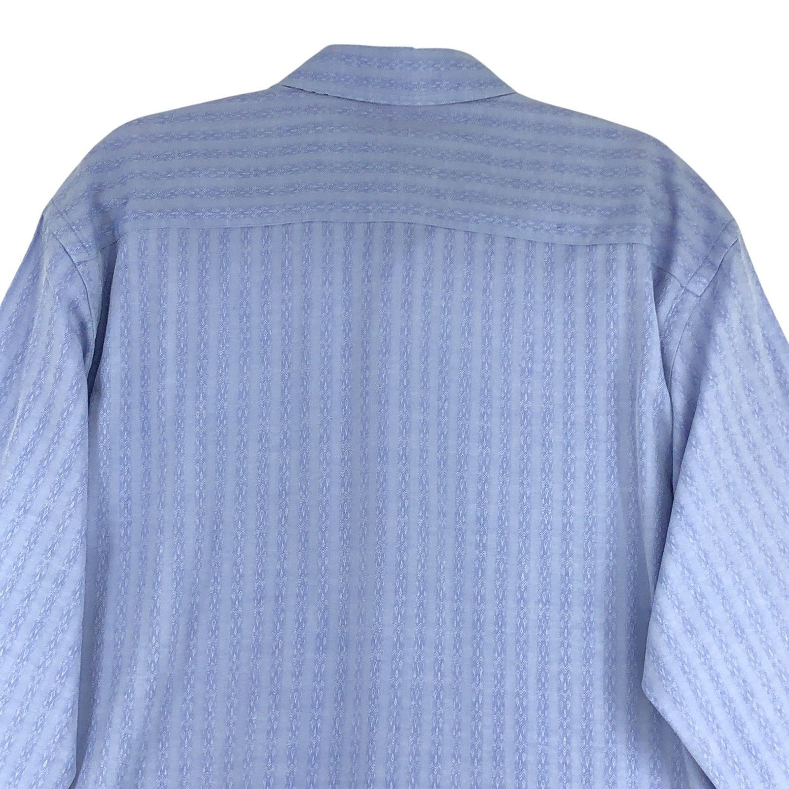 Robert Graham Robert Graham Shirt L Lilac Jacquard Stripe Button Contrast Size US L / EU 52-54 / 3 - 9 Thumbnail