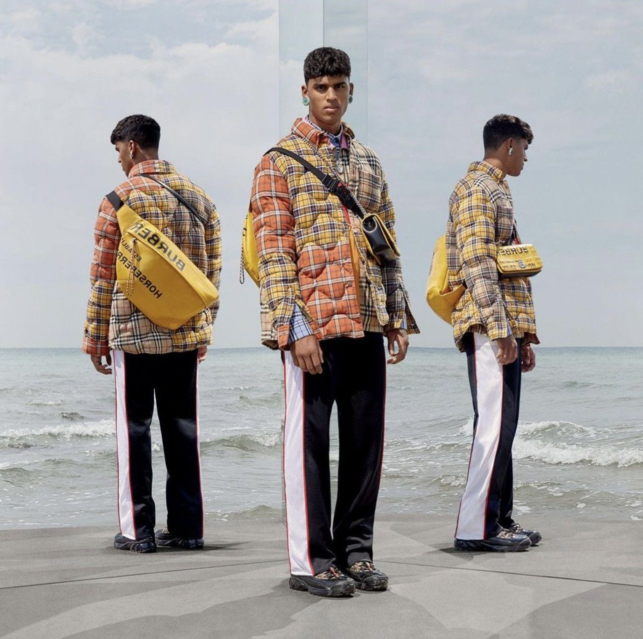 Burberry 🔥A/W 2019 BURBERRY PATCHWORK CONTRAST CHECK PUFFER OVERSHIRT Size US M / EU 48-50 / 2 - 24 Thumbnail