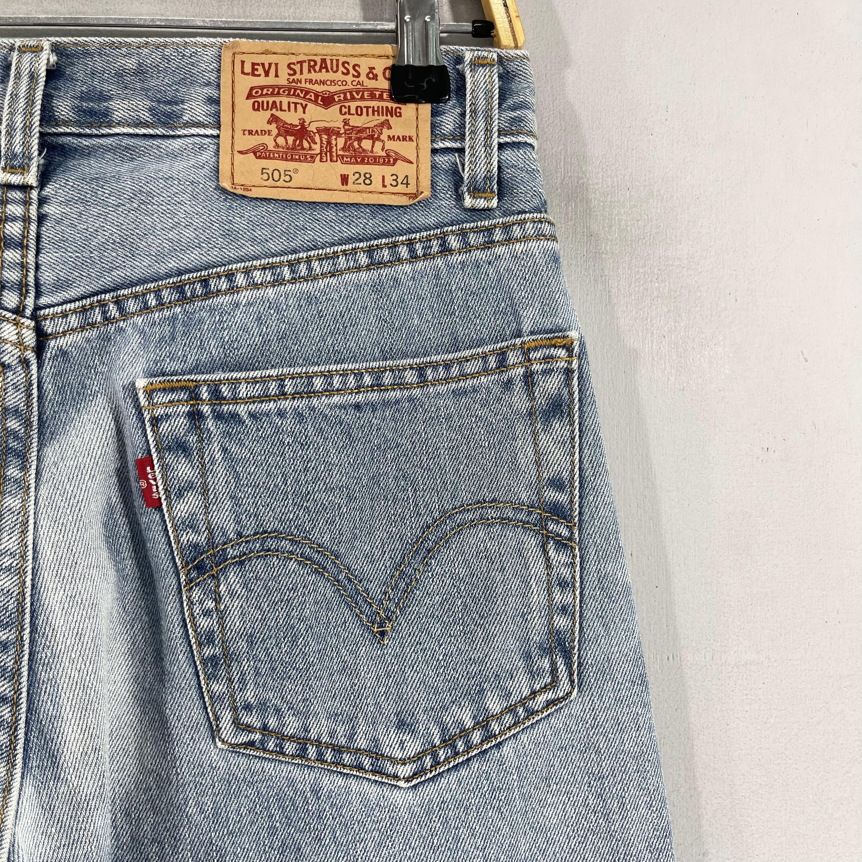 Levi's × Vintage Size 28 Vintage Levis 505 Distressed Bleached Jeans Size US 28 / EU 44 - 10 Thumbnail