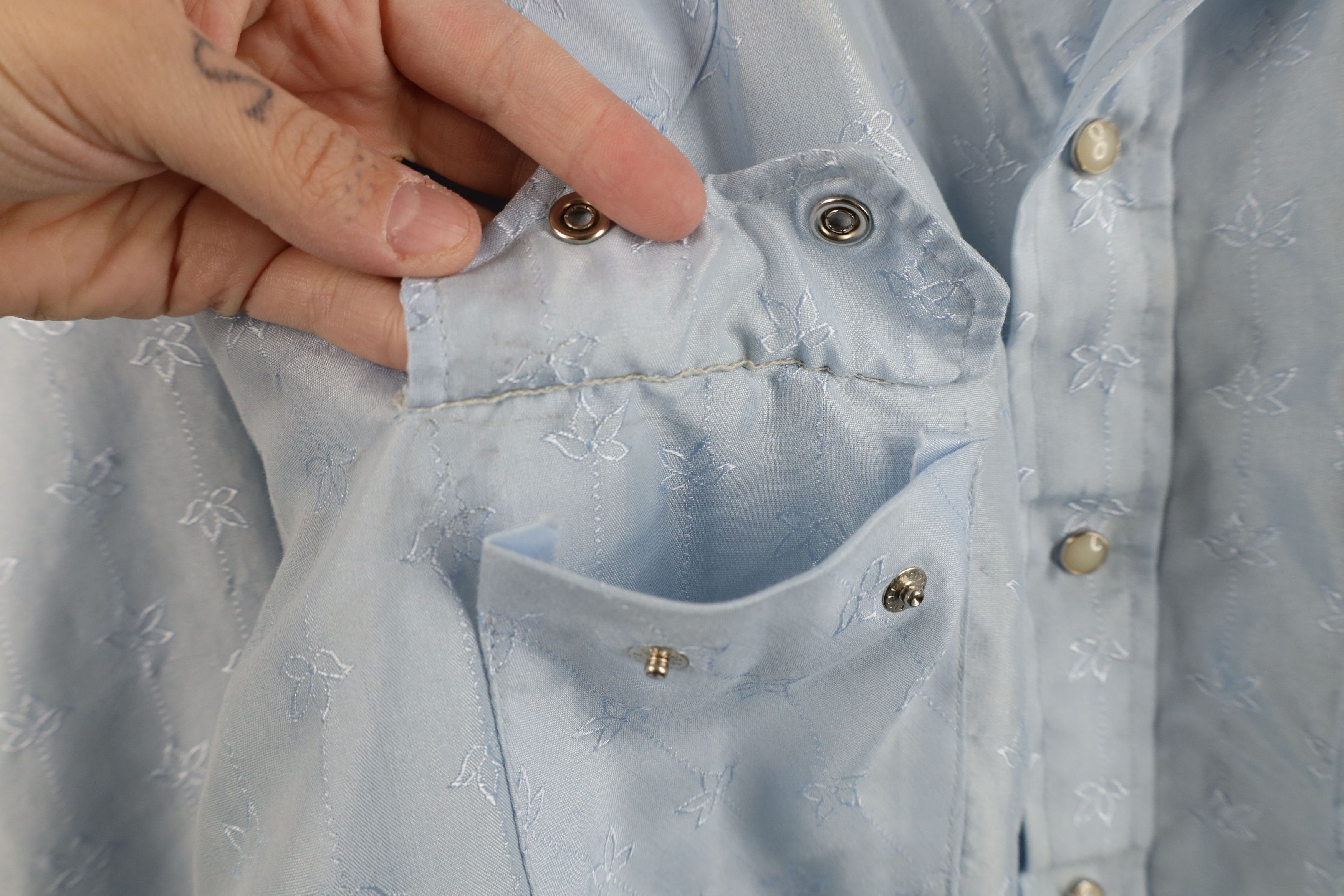 Vintage Vintage 70s Rockabilly Flower Western Button Shirt US Size US M / EU 48-50 / 2 - 7 Thumbnail