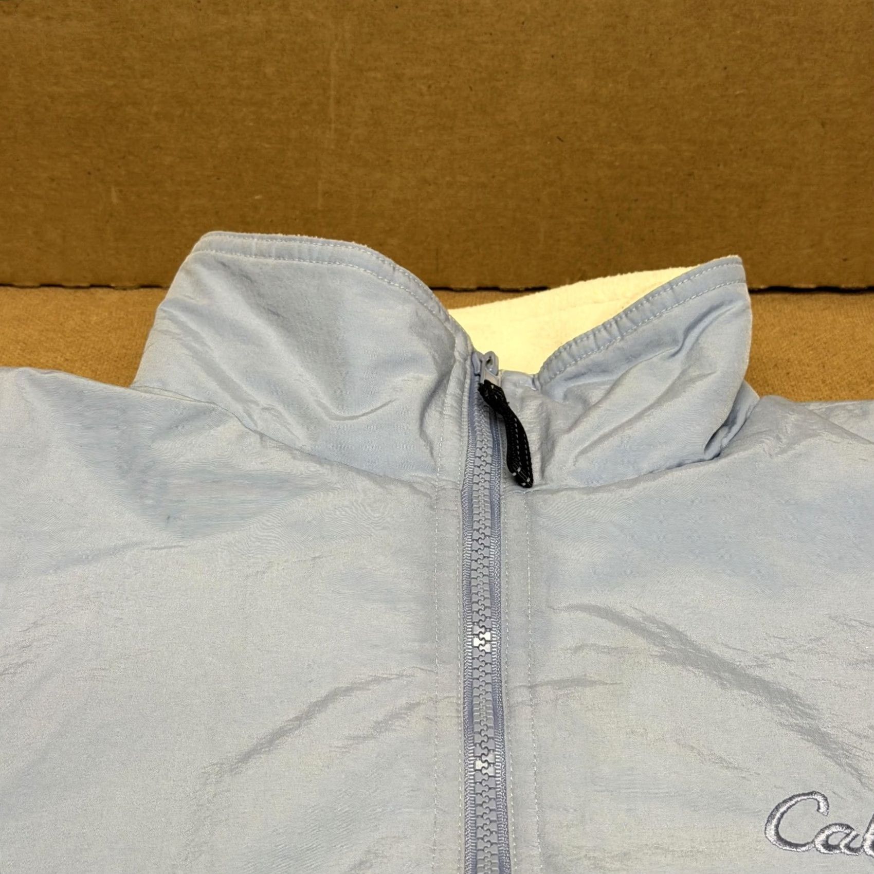 Vintage Cabela'S 10,000 Ft Insulation Jacket Mens Medium Blue Fleece Lined Nylon Coat Windbreaker Size US M / EU 48-50 / 2 - 6 Thumbnail