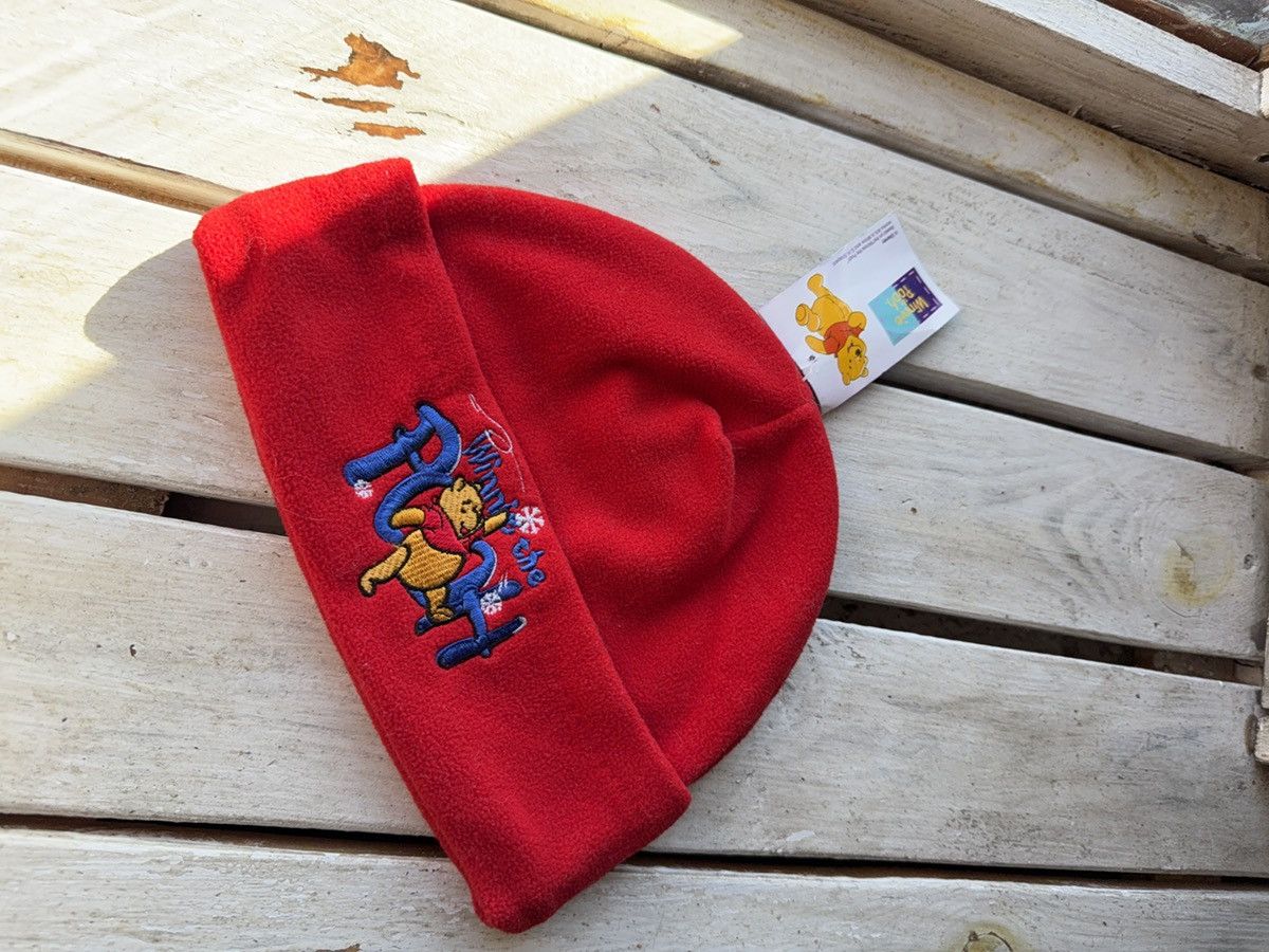 Disney 00s Vintage Disney Winnie The Pooh Embroidered Fleece Beanie Size ONE SIZE - 3 Thumbnail
