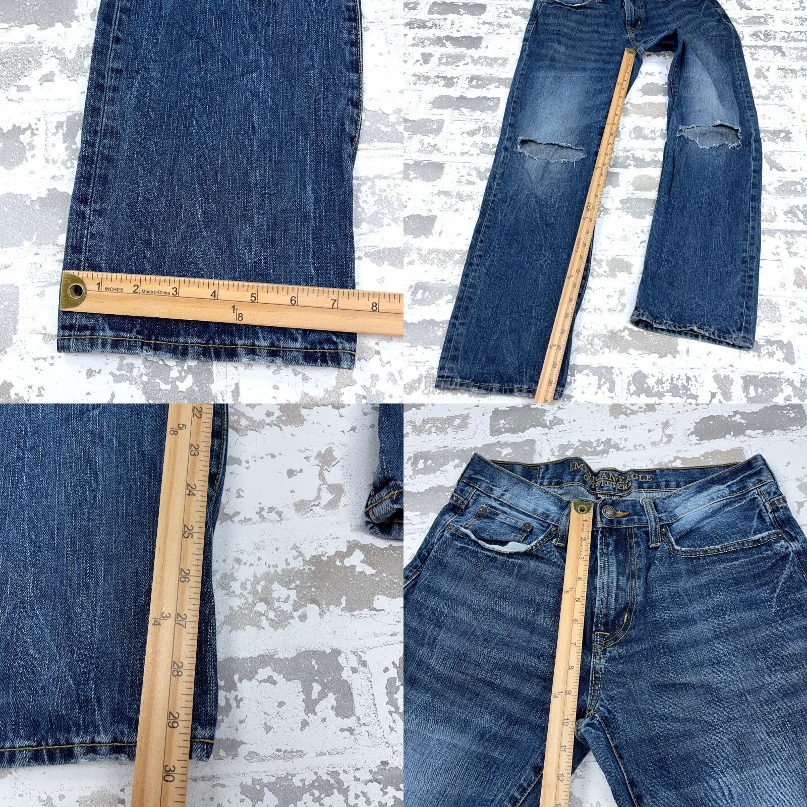 American Eagle Outfitters American Eagle Outfitters Jeans Men 31x32 Straight Leg Denim 5-Pocket Blue Medium Wash Relaxed Fit 31 in Inseam 32 in Vintage: No Mens Size US 31 - 8 Thumbnail