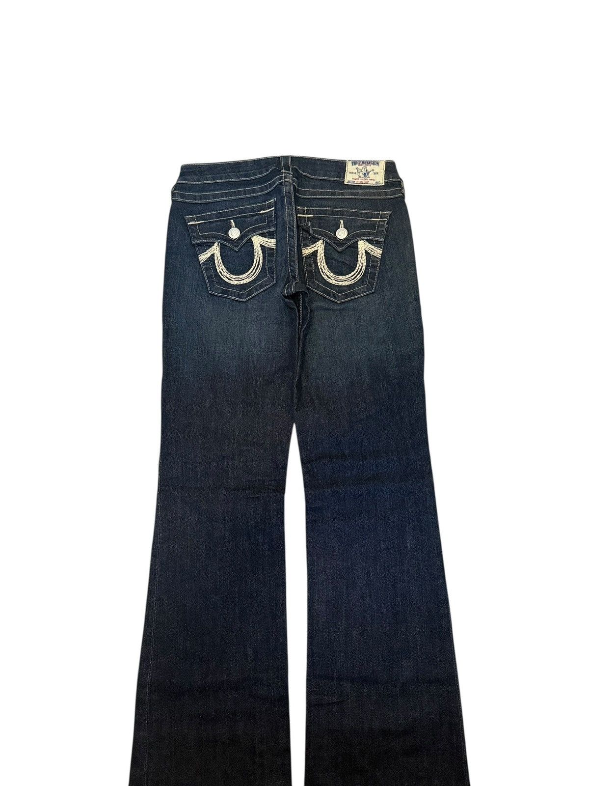 True Religion True Religion Hi-Rise Boot Washed Flared Bootcut Denim Jeans Size 29" - 2 Thumbnail