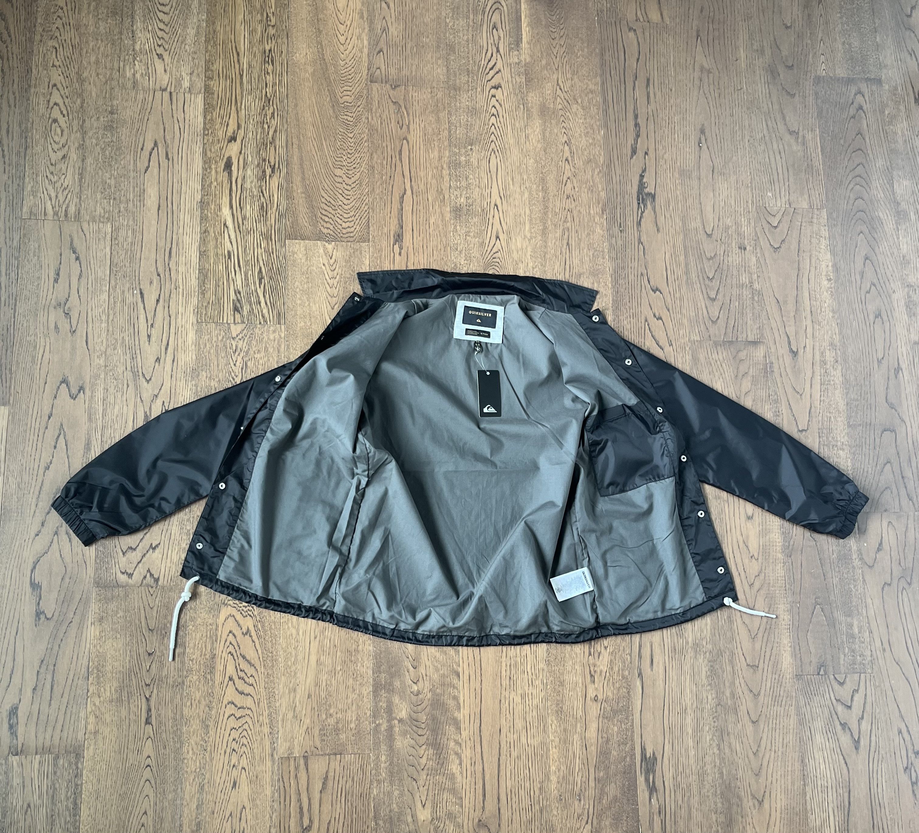 Quiksilver Quiksilver Black Windproof Beach Surfing Skate Coach Jacket Size US S / EU 44-46 / 1 - 5 Thumbnail