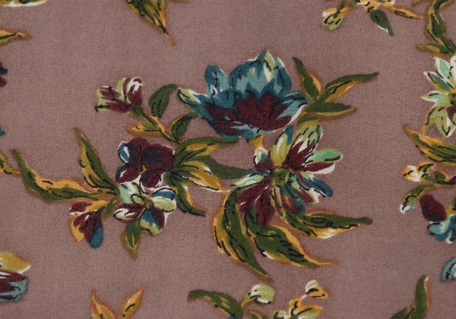 Jean Paul Gaultier Flower Print Rayon Shirt in Mocha Green Yellow Size 48 Size US M / EU 48-50 / 2 - 17 Thumbnail