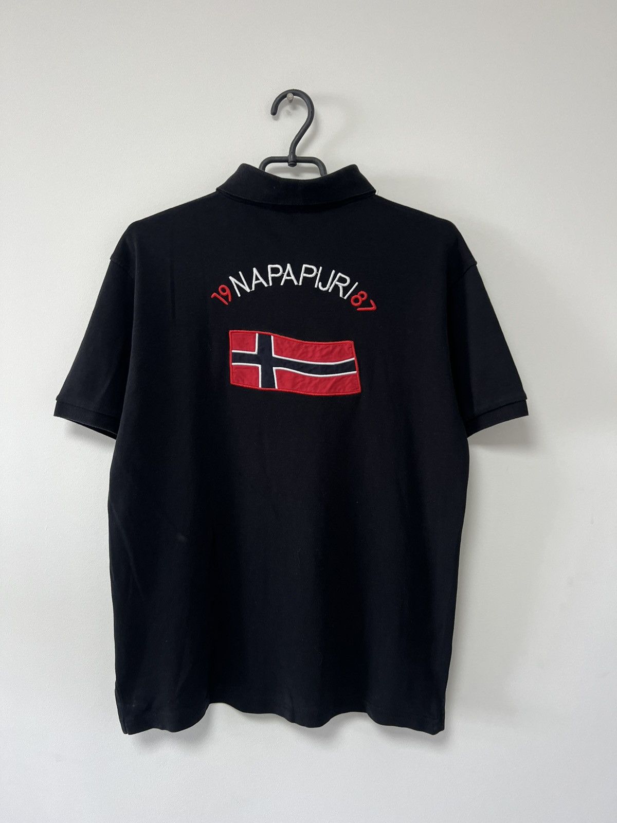 Napapijri Napapijri 1987 Black Polo Shirt Shirt Sleeve Black Rare sz L Size US L / EU 52-54 / 3 - 5 Thumbnail