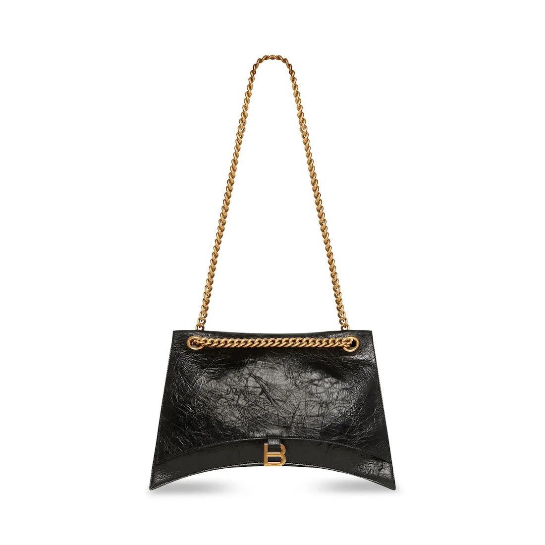 Balenciaga o1srvl11e0426 Size: OS / Crush Chain Large Bag in Black Size ONE SIZE - 4 Thumbnail
