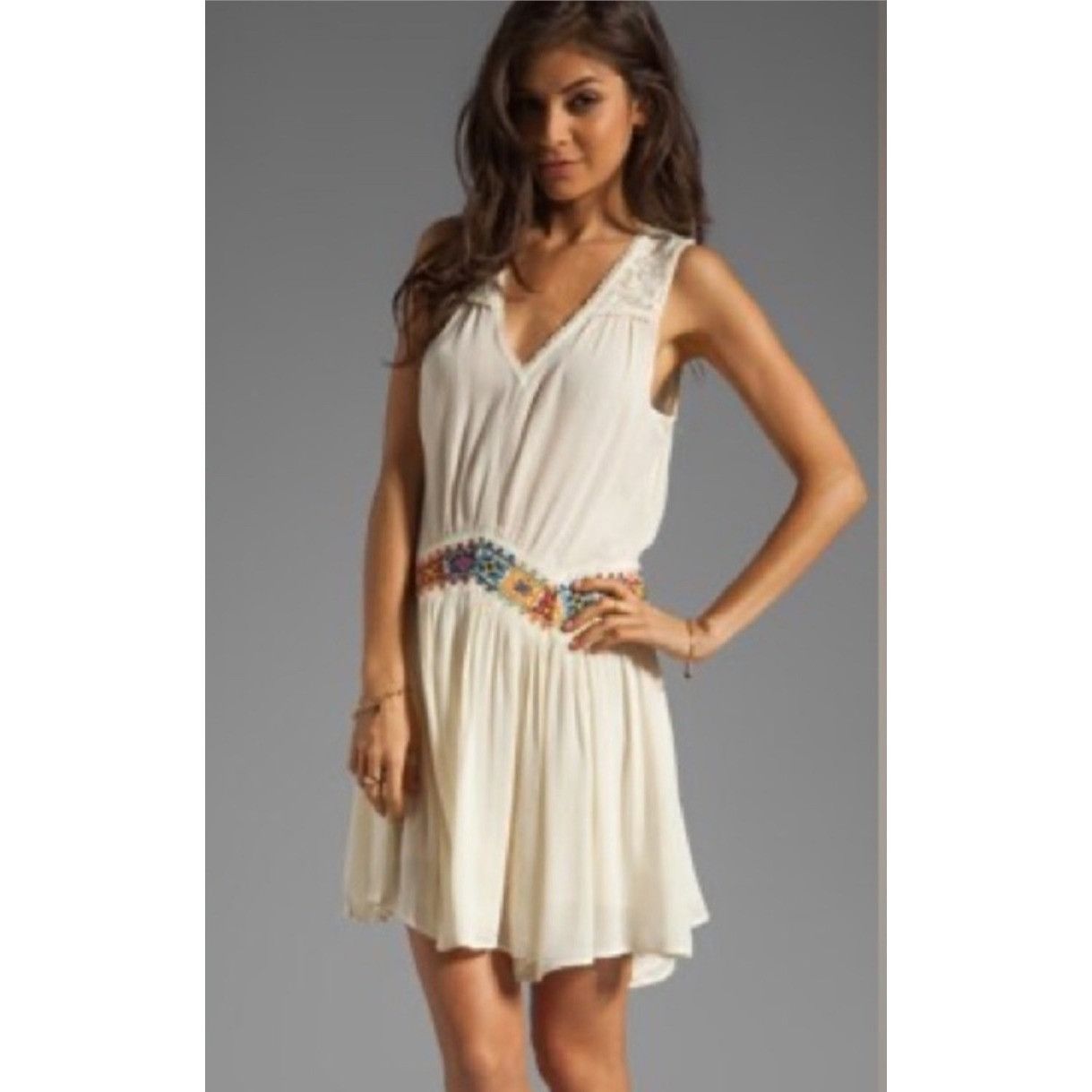 Free People NWT Free People Embroidered Mini Dress| Boho Coastal Cowgirl Size M / US 6-8 / IT 42-44 - 5 Thumbnail