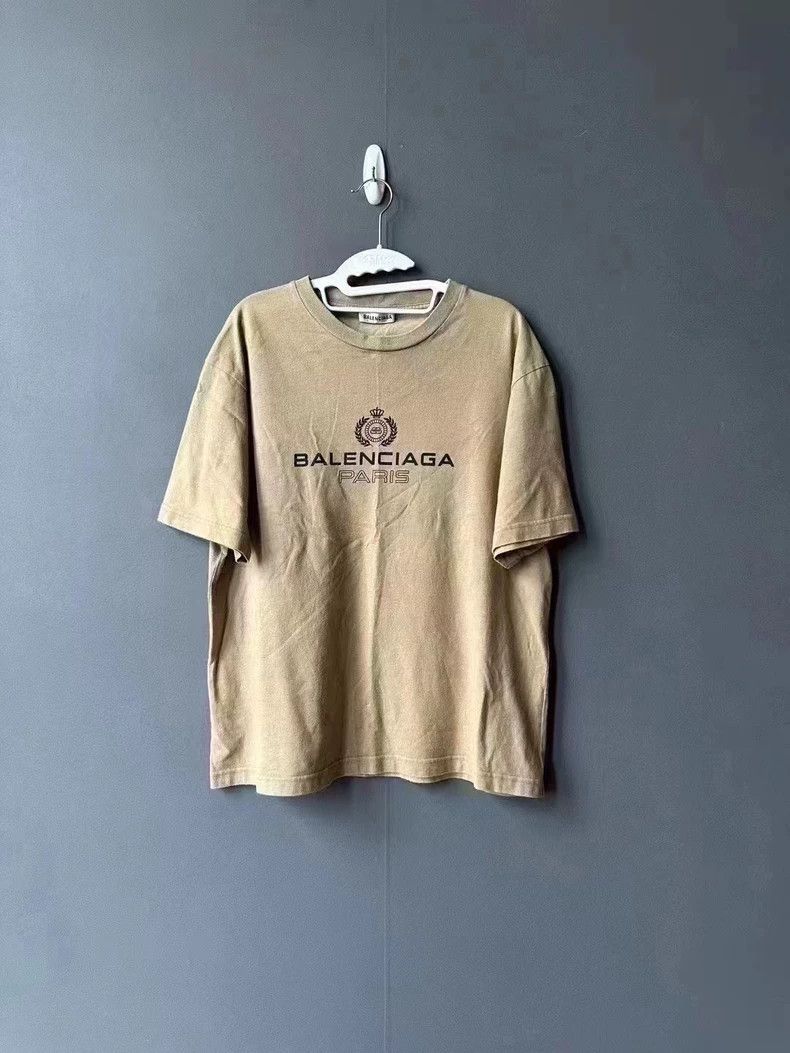 Balenciaga Balenciaga Khaki Crown Short Sleeve 2503-Nextarrow Size US M / EU 48-50 / 2 - 1 Thumbnail