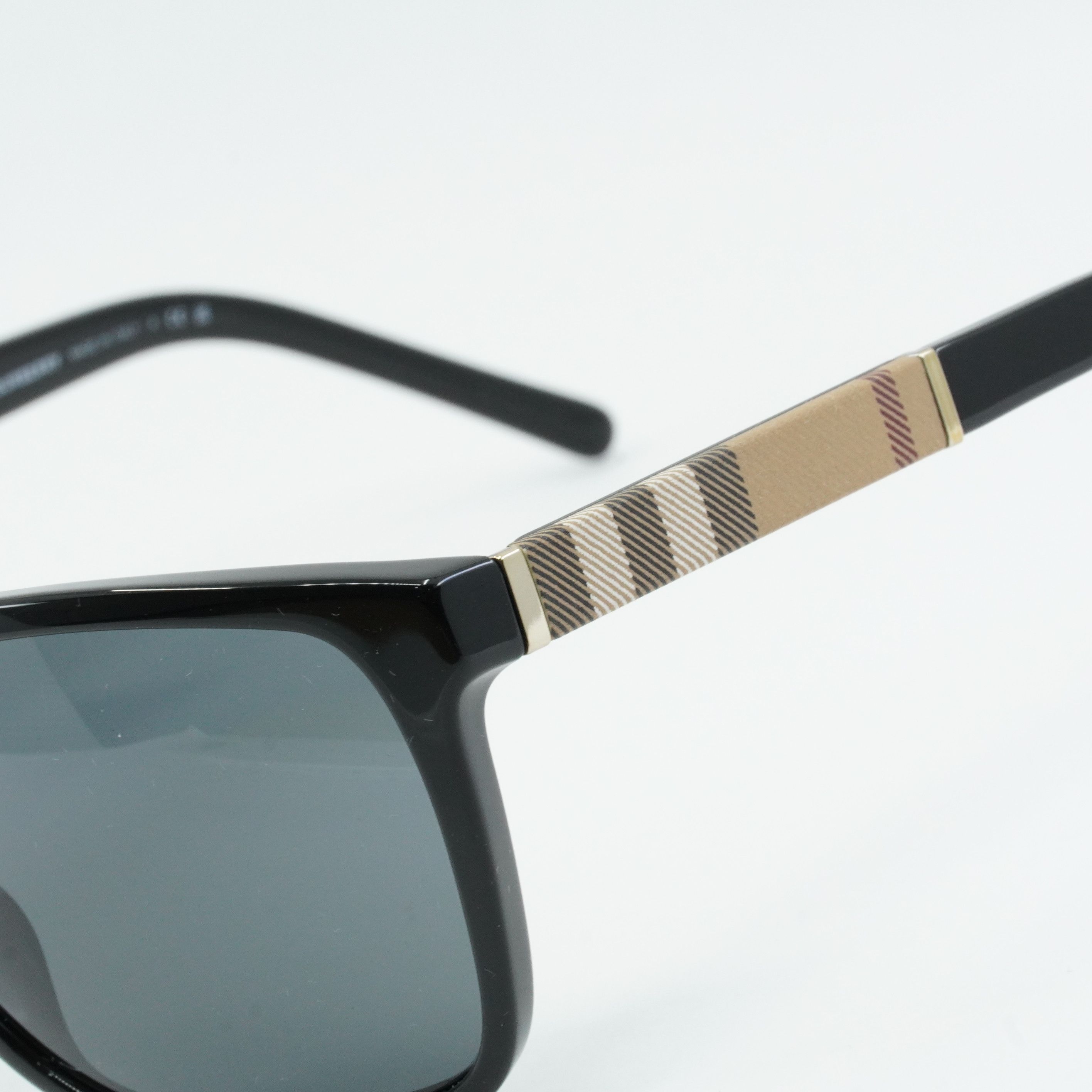 Burberry Burberry BE4181 300187 Men Sunglasses Black Rectangle Frame Size ONE SIZE - 2 Thumbnail