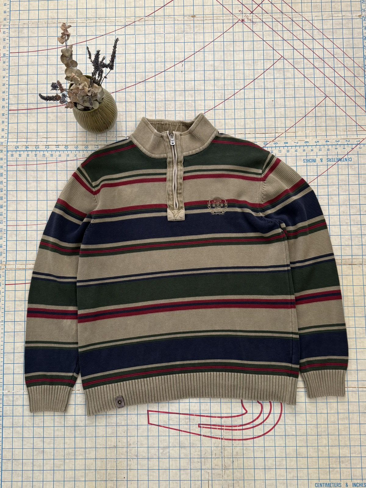 Jeep Vintage Jeep 1/4 Zip Striped Sweater Fits Mens Size Medium Size US M / EU 48-50 / 2 - 3 Thumbnail