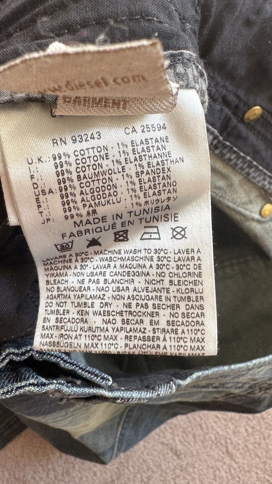 Japanese Brand Rusty Jeans Diesel Seilly Y2K washed denim distressed pants Size US 30 / EU 46 - 6 Thumbnail