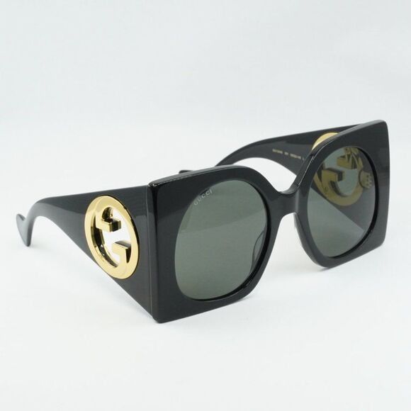 Gucci Gucci GG1254S 001 Sunglasses Black Square Frame, Grey Lenses Size ONE SIZE - 6 Thumbnail