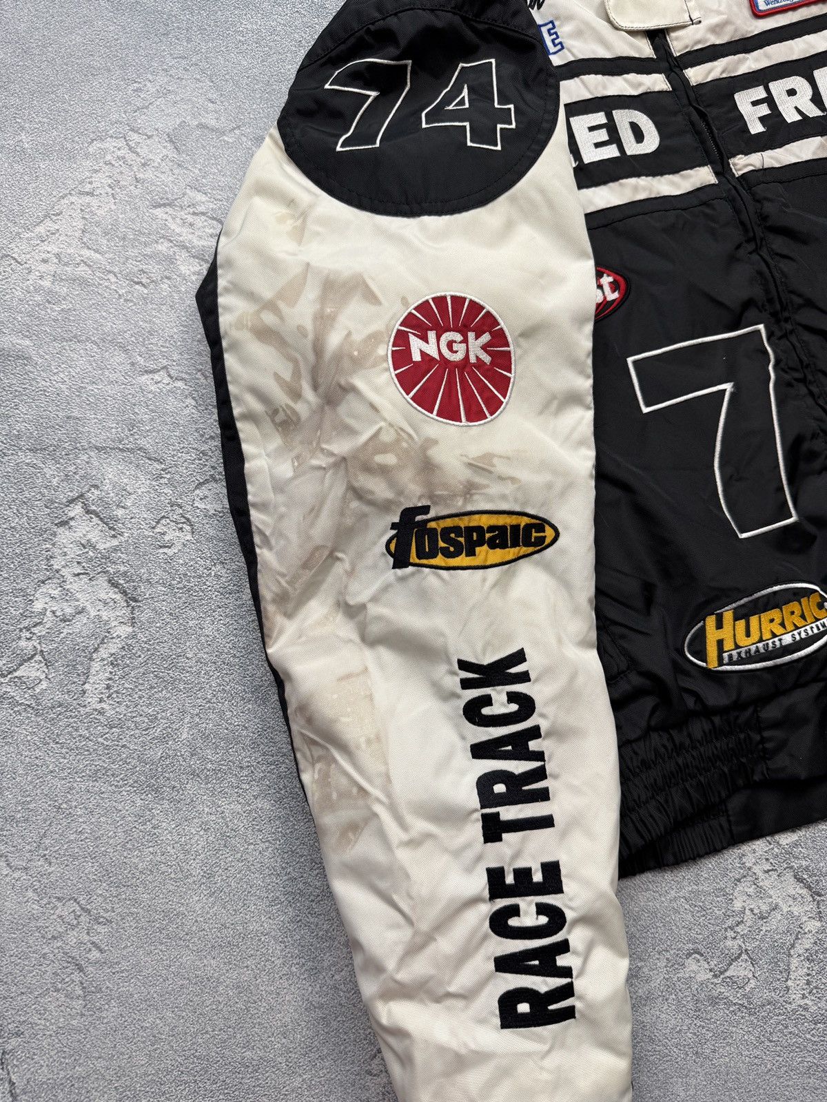 NASCAR Vintage Speed Freak #74 Fast Lane Nascar Racing Moto Jacket Size US M / EU 48-50 / 2 - 5 Thumbnail