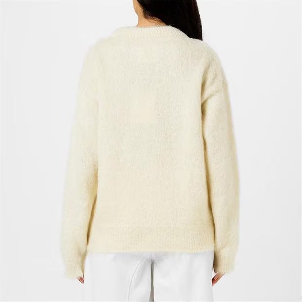 Jil Sander o1g2r1mq1024 Logo Sweater in Cream Size XXS / US 00 / IT 34 - 6 Thumbnail