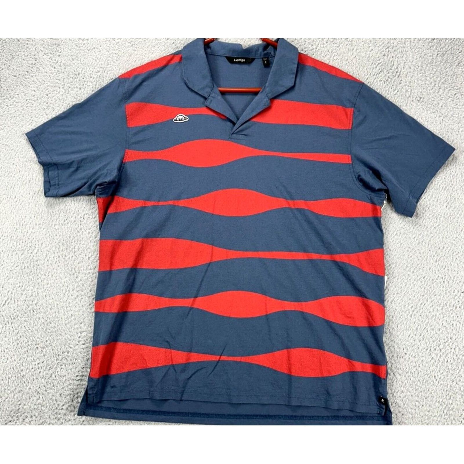 Vintage Radmor Crosby Reverb Polo Shirt Adult Large Blue Red 100% Pima Cotton Logo Casual Outdoor Rugby Mens NEW Size US L / EU 52-54 / 3 - 3 Thumbnail