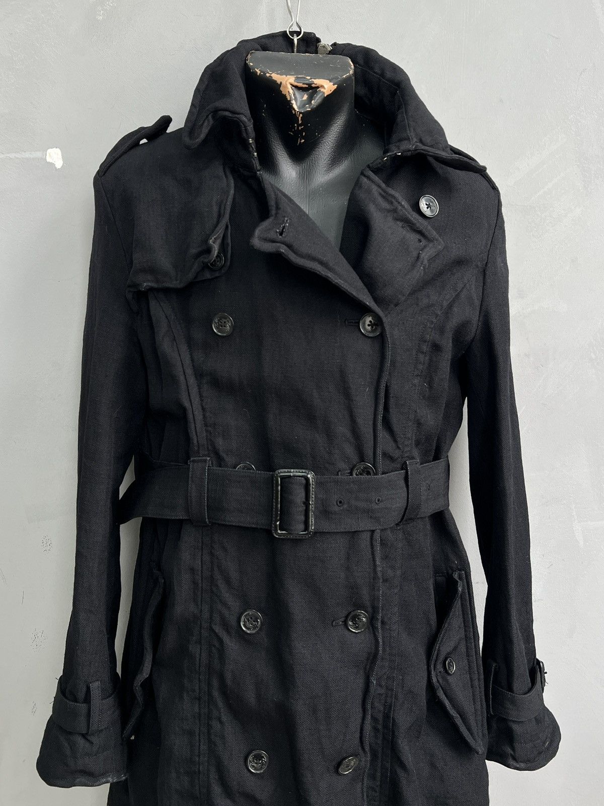 Allsaints Ann Demeulemeester style long coat black gothic style y2k Size US S / EU 44-46 / 1 - 2 Thumbnail
