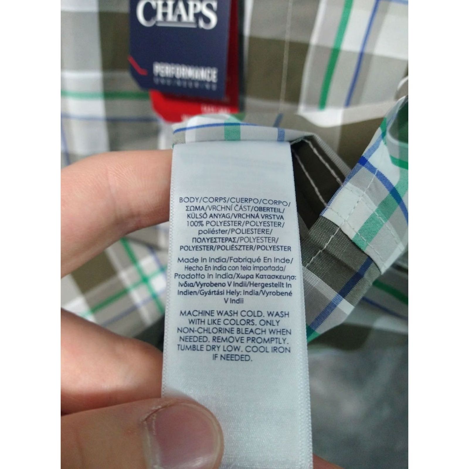 Chaps Chaps Shirt Mens Medium Plaid Performance Short Sleeve Button Down UPF 50 Size US M / EU 48-50 / 2 - 7 Thumbnail