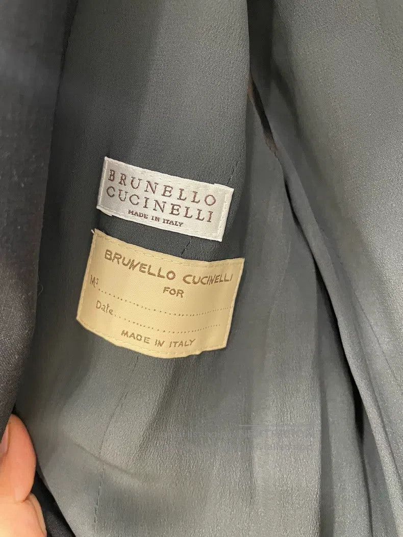 Brunello Cucinelli Brunello Cucinelli Dark gray belt-style suit jacket Size XS / US 0-2 / IT 36-38 - 5 Thumbnail
