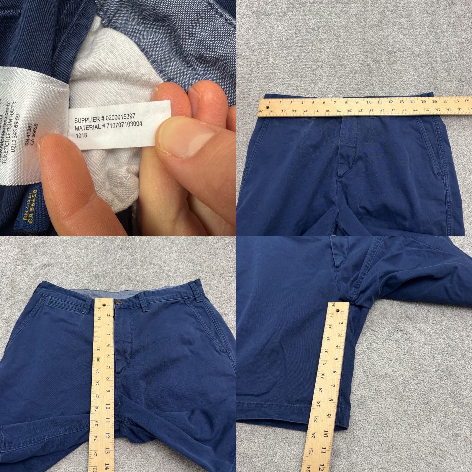 Polo Ralph Lauren Polo Ralph Lauren Relaxed Fit Chino Shorts Mens 32 Navy Blue Cotton Flat Front Size US XS / EU 42 / 0 - 8 Thumbnail