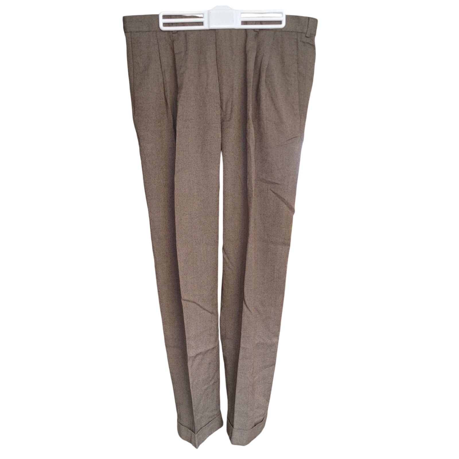 Other Slates Womens 36 Slate Brown Straight Leg Pleated Dress Pant Size 36" / US 14 / IT 50 - 1 Thumbnail