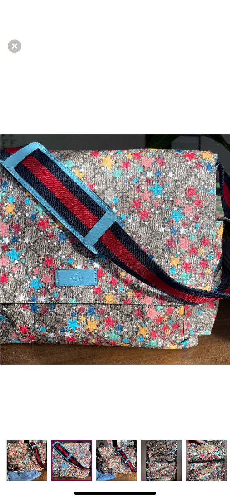 Gucci GUCCI GG Supreme Star Diaper Bag Size ONE SIZE - 2 Thumbnail