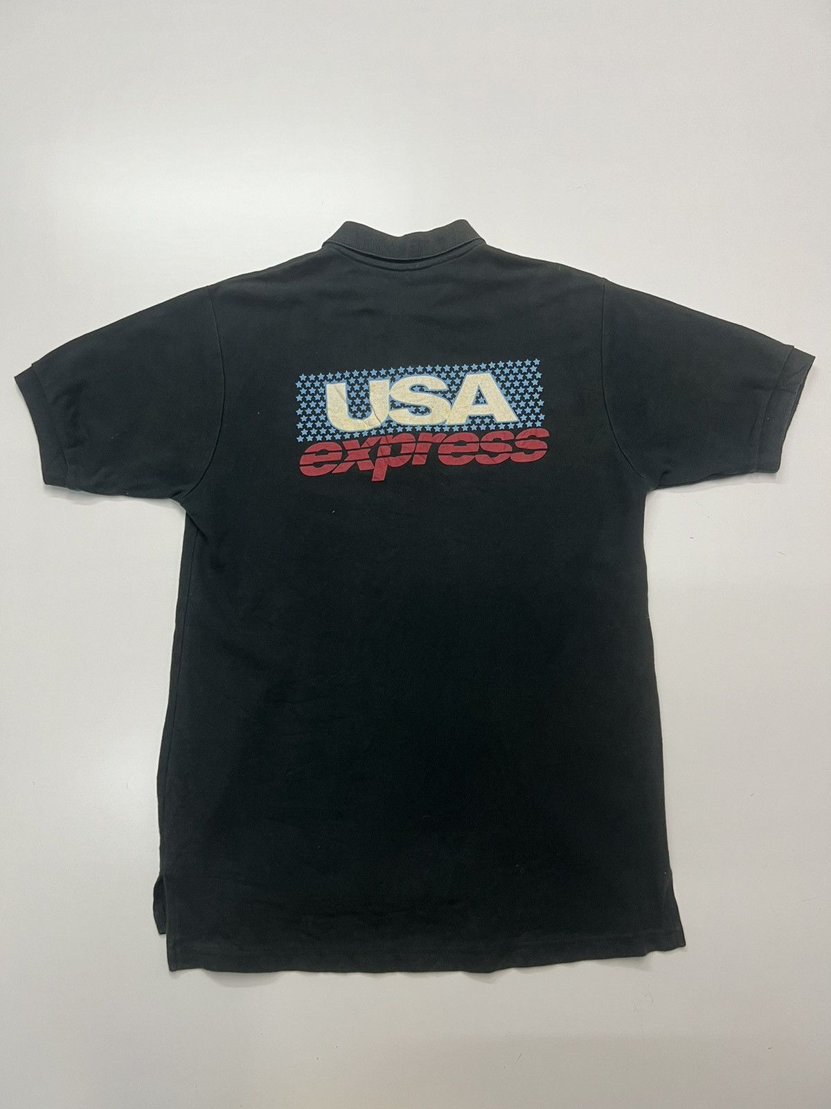 image of Dhl Usa Express Collar T-Shirt in Black, Men's (Size Large)