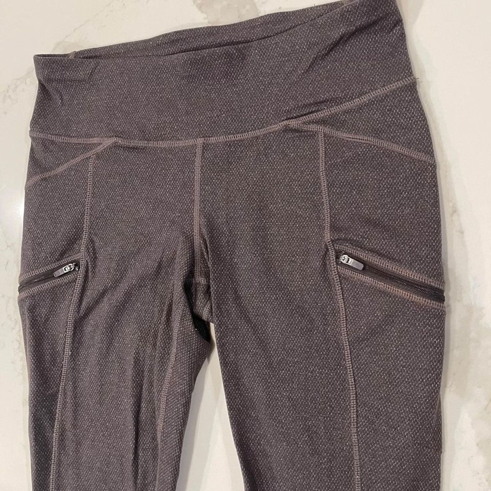 Athleta Athleta Pixy Drifter Textured Brown Leggings Women's Medium Size 30" / US 8 / IT 44 - 2 Thumbnail