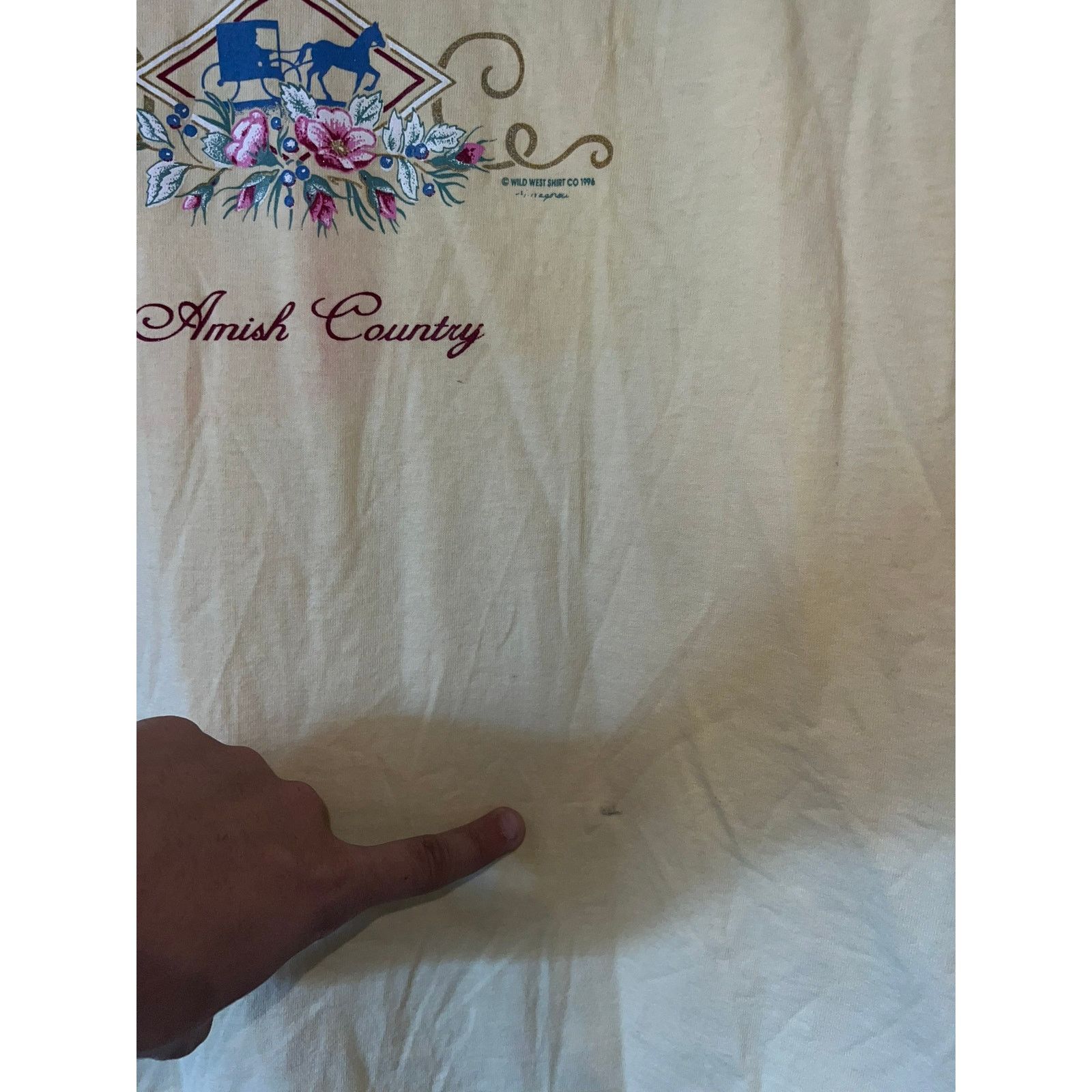 Jerzees Vintage Pennsylvania Amish Country Shirt Tee Yellow 90s VTG Size US L / EU 52-54 / 3 - 5 Thumbnail