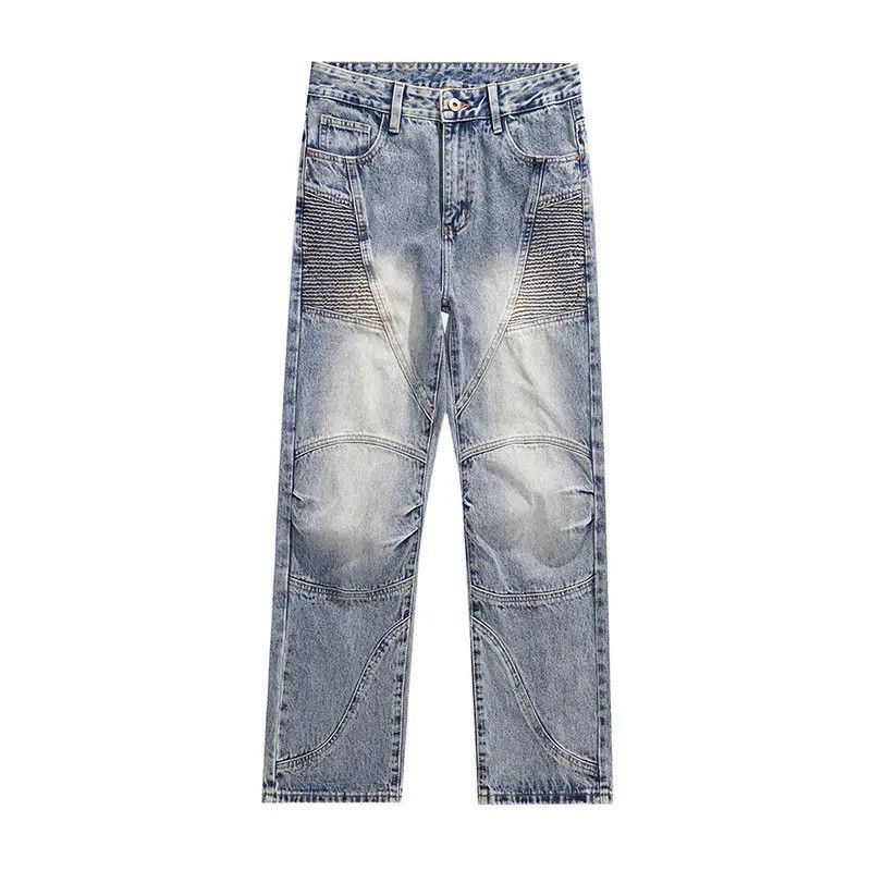 Japanese Brand × Jean Retro loose straight leg spliced jeans Size US 30 / EU 46 - 4 Thumbnail