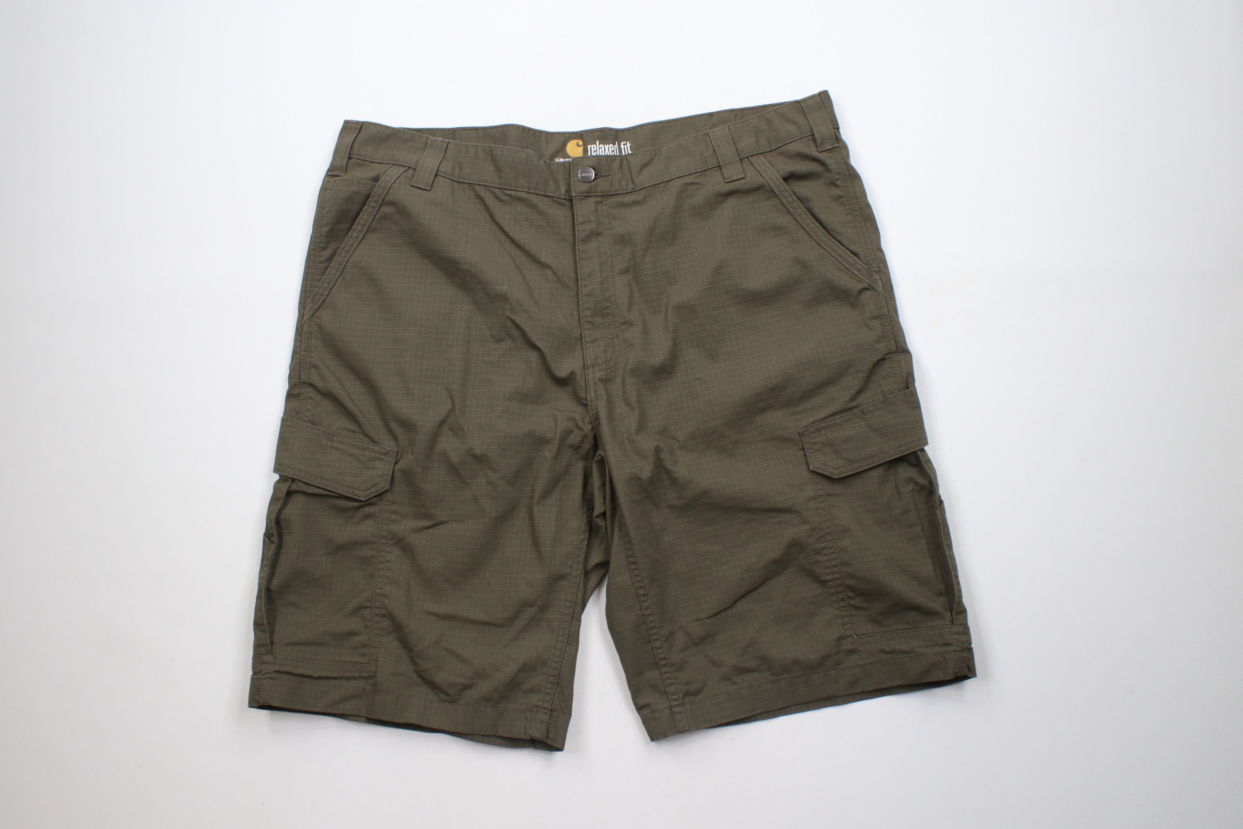 Carhartt × Vintage Vintage Y2K Carhartt Relaxed Fit Ripstop Cargo Shorts Green Size US 42 / EU 58 - 1 Thumbnail
