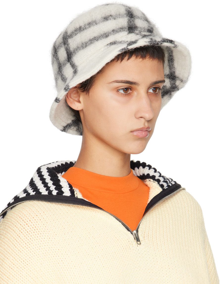 Marni o1y0225 Size : M / Cap / Hat in White/Black Size ONE SIZE - 2 Thumbnail
