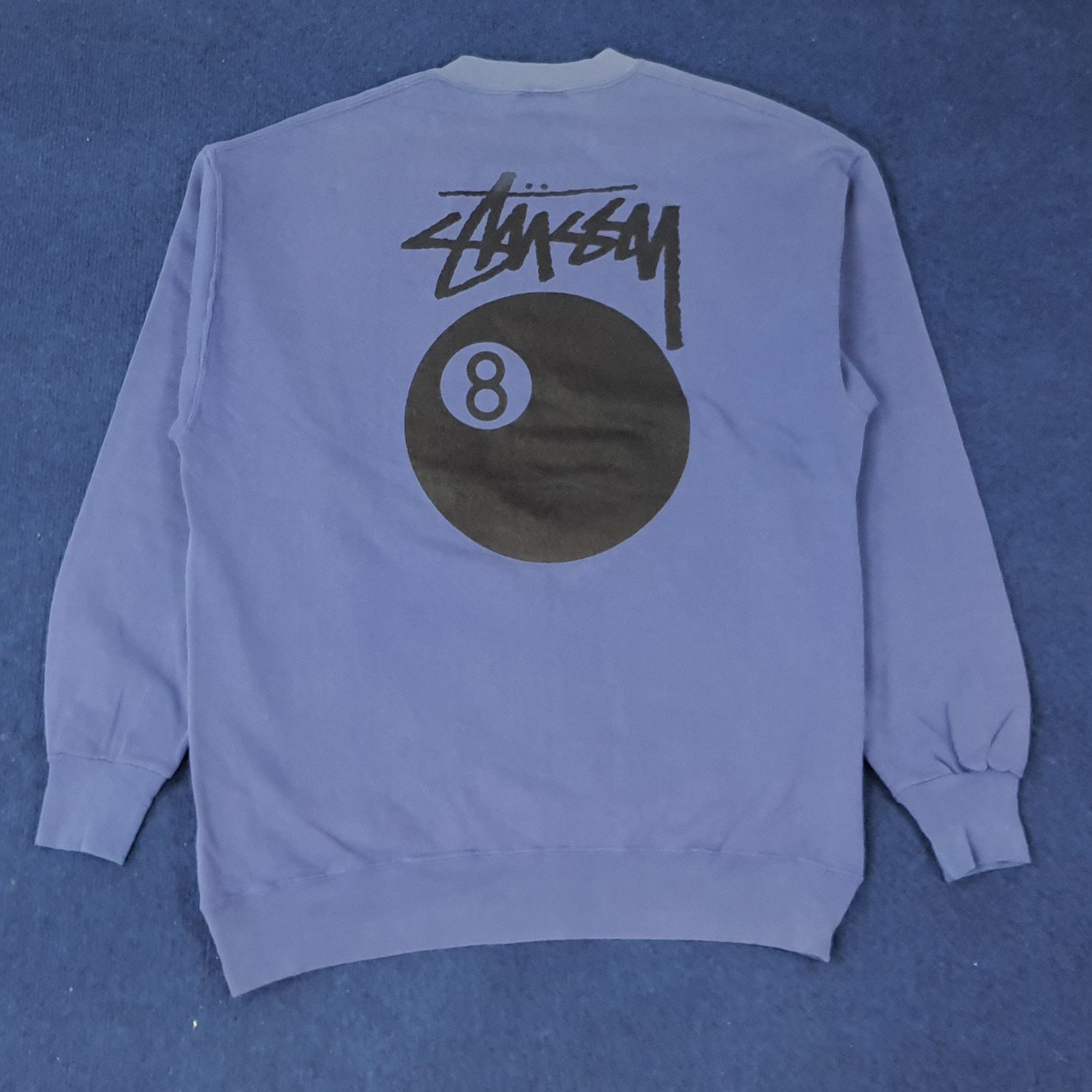 ❗️期間限定SALE❗️STUSSY 8 BALL CREW ブラックM Stussy 8 Ball Pigment Dyed Crewneck Sweatshirt - Black