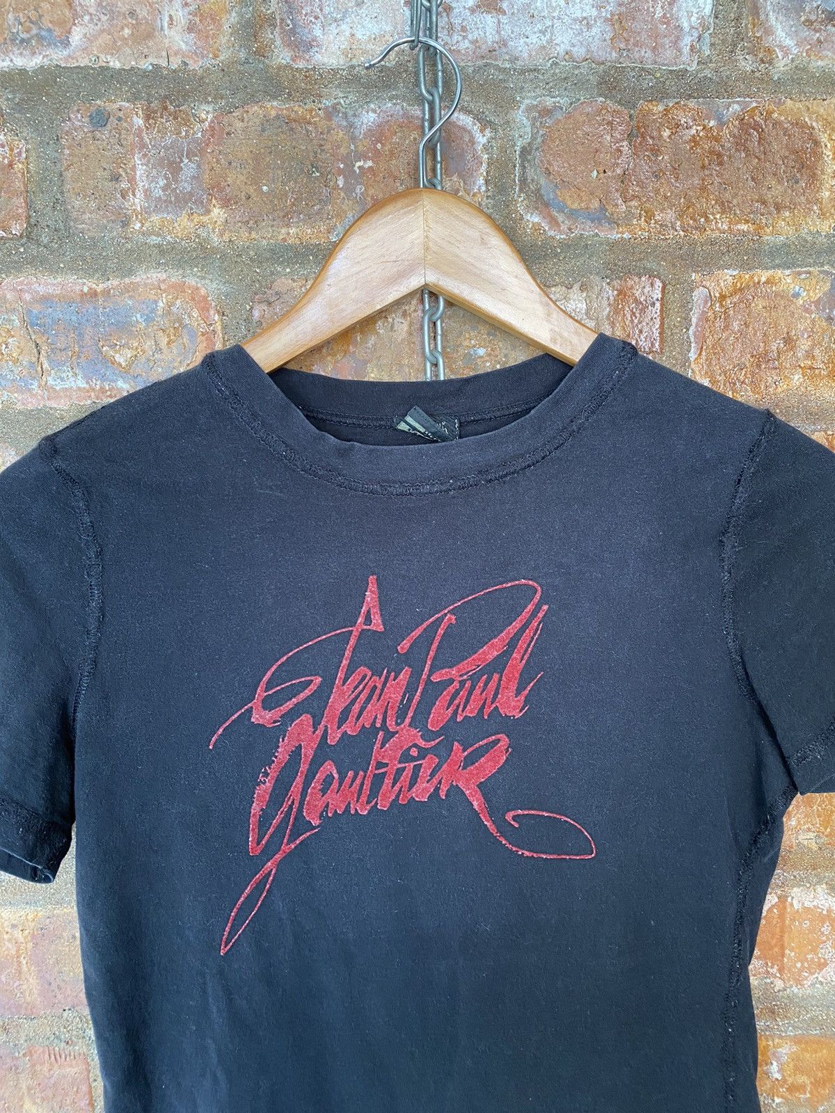 Jean Paul Gaultier 1990s JPG velvet logo tee Size S / US 4 / IT 40 - 3 Thumbnail
