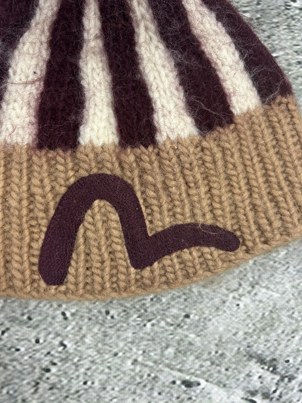 Evisu Evisu beanie Y2K seagull big logo wool Size ONE SIZE - 2 Thumbnail