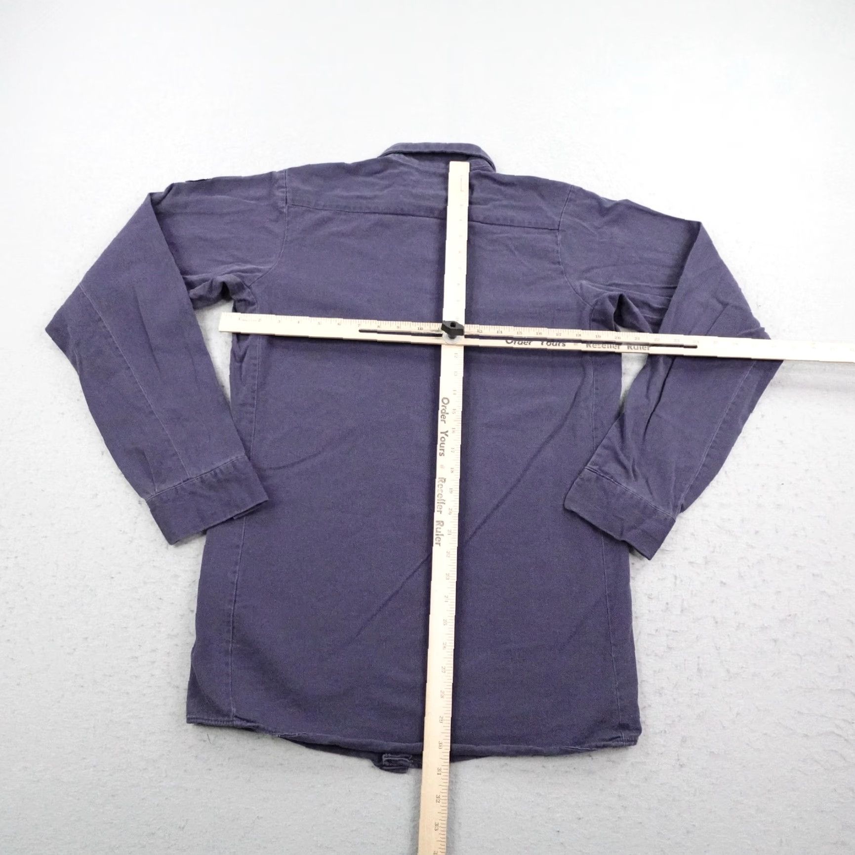 Vintage Bulwark Shirt Mens Small Blue FR Work Flame Resistant CAT2 Mechanic Utility Snap Shirt Size US S / EU 44-46 / 1 - 5 Thumbnail