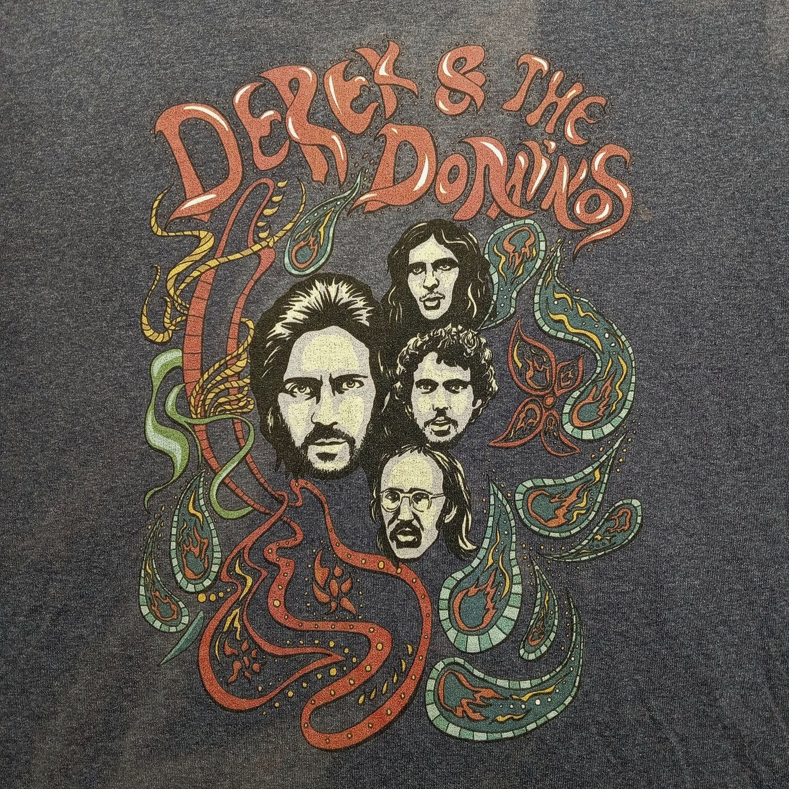 & Other Stories Derek & The Dominos T-Shirt 3XL Men's Rock Tee 70s Band Blue Size US L / EU 52-54 / 3 - 2 Thumbnail