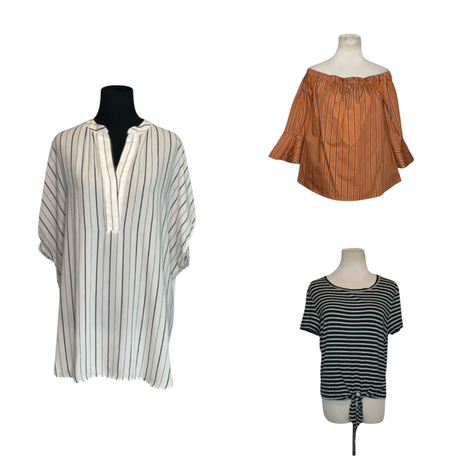 Anthropologie Spring SummerTops Bundle 3 Piece Striped Set size Large Size L / US 10 / IT 46 - 1 Thumbnail