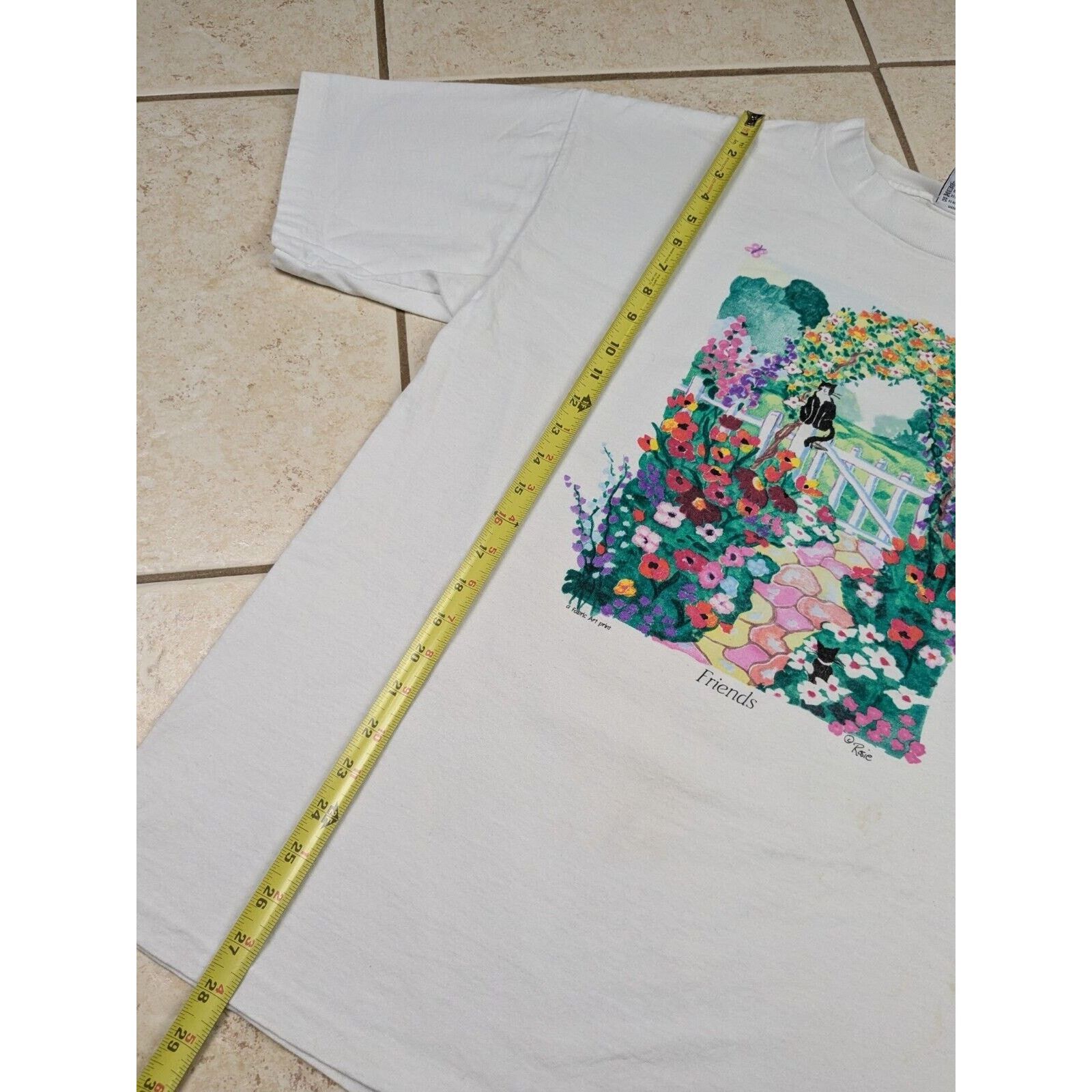Other Vrg Fabric Art Cat Garden Floral Art T Shirt USA Rosie 90s Size US XL / EU 56 / 4 - 7 Thumbnail