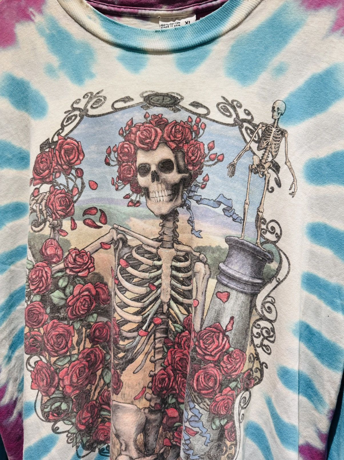 Grateful Dead Thrashed and Faded Vintage Grateful Dead Tie-Dye Long Sleeve Size US XXL / EU 58 / 5 - 4 Thumbnail