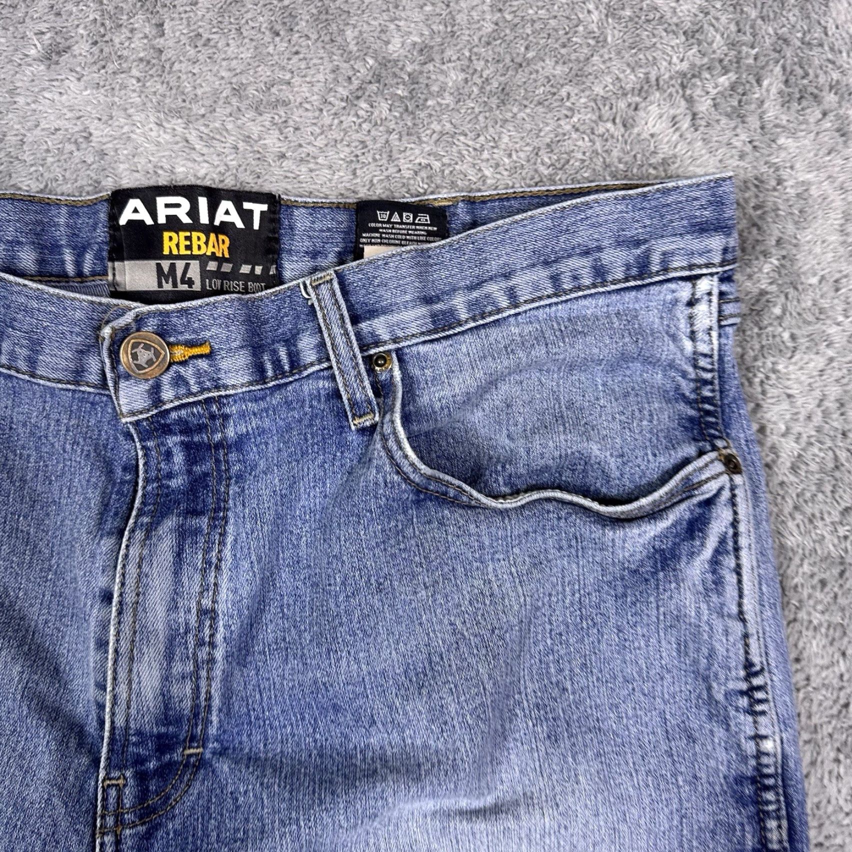 Ariat Ariat Jeans Mens 38x36 Rebar M4 Relaxed DuraStretch Basic Low Rise Boot 10021854 Size US 38 / EU 54 - 6 Thumbnail