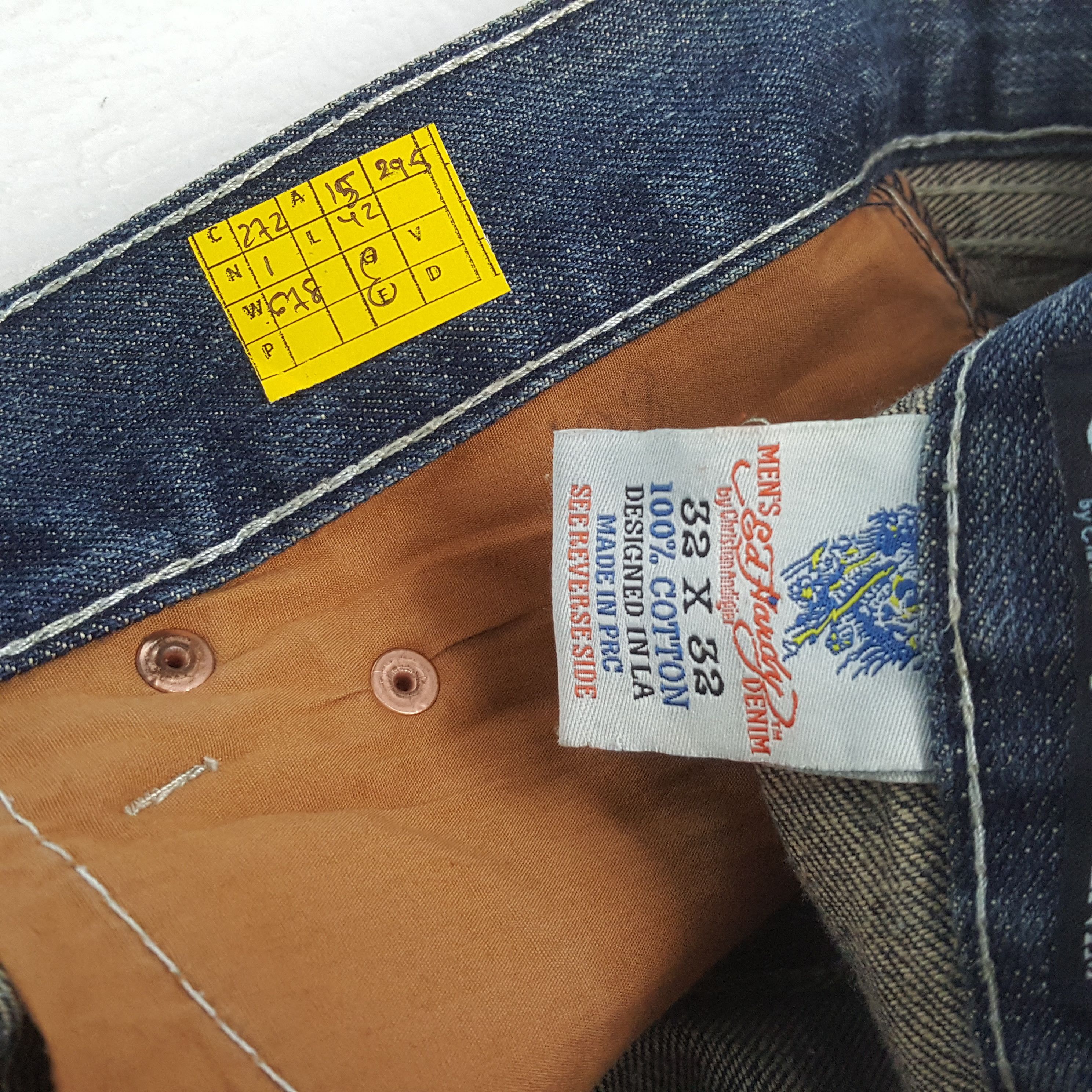 Christian Audigier × Ed Hardy × Vintage Vintage ED HARDY by CHRISTIAN AUDIGIER Fashion Designer Jean Size US 30 / EU 46 - 13 Thumbnail