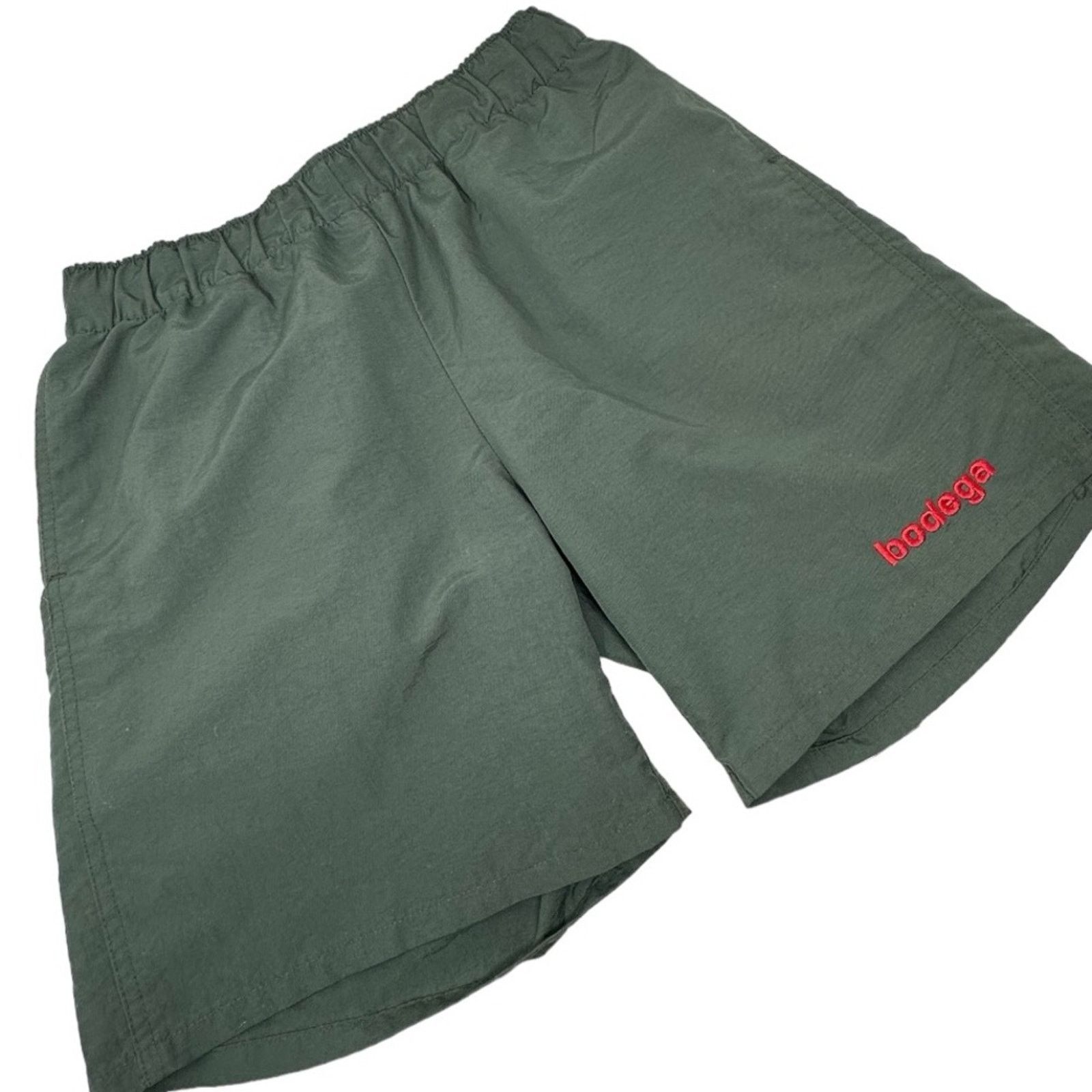 Bodega × Vintage Bodega Swim Trunks Logo Embroidered Board Shorts Green SML Size US 30 / EU 46 - 4 Thumbnail