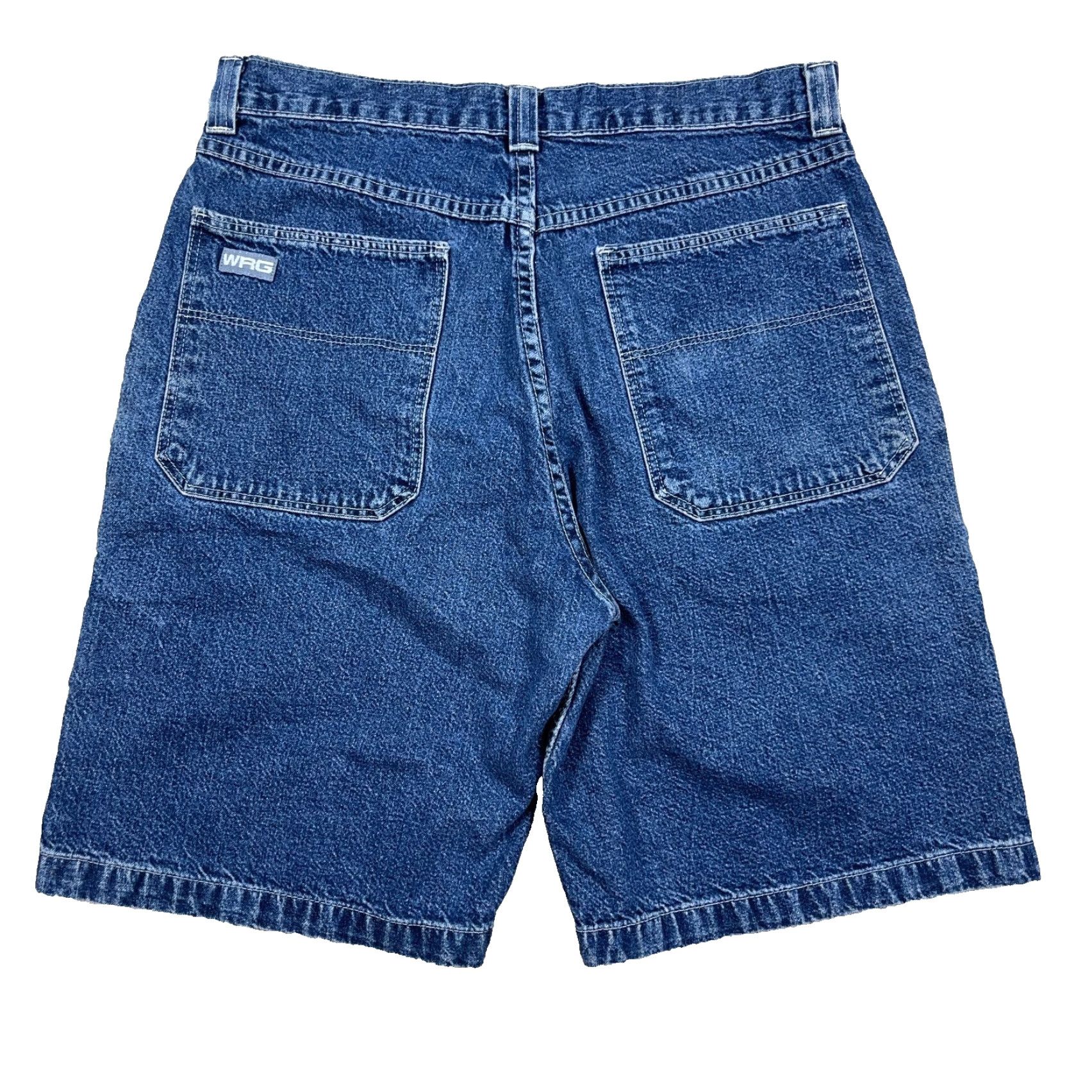 Wrangler VINTAGE Wrangler Cargo Shorts Men 32 Denim Blue 5-Pocket Relaxed Baggy Jorts Work Wear 90s Rockabilly Hip Hop Grunge Classic Mens Size US 32 / EU 48 - 2 Thumbnail